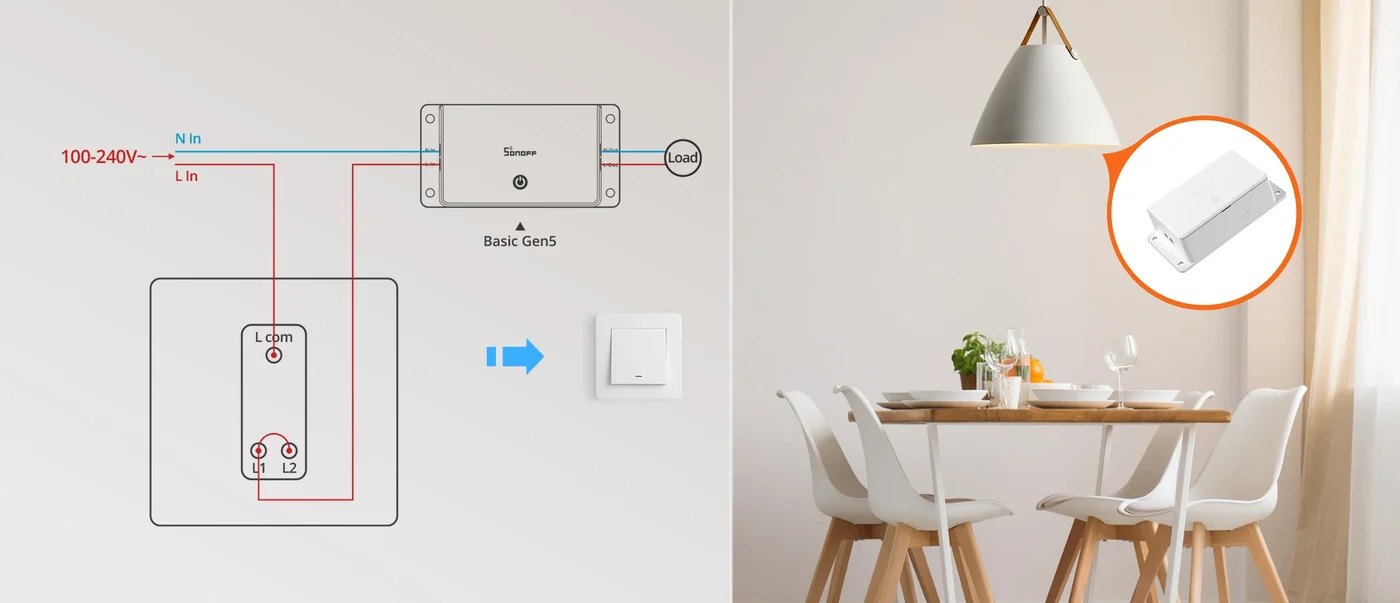SONOFF Basic Gen5 Matter Wi-Fi Smart Switch BASIC-1GS – Manual control is still there
