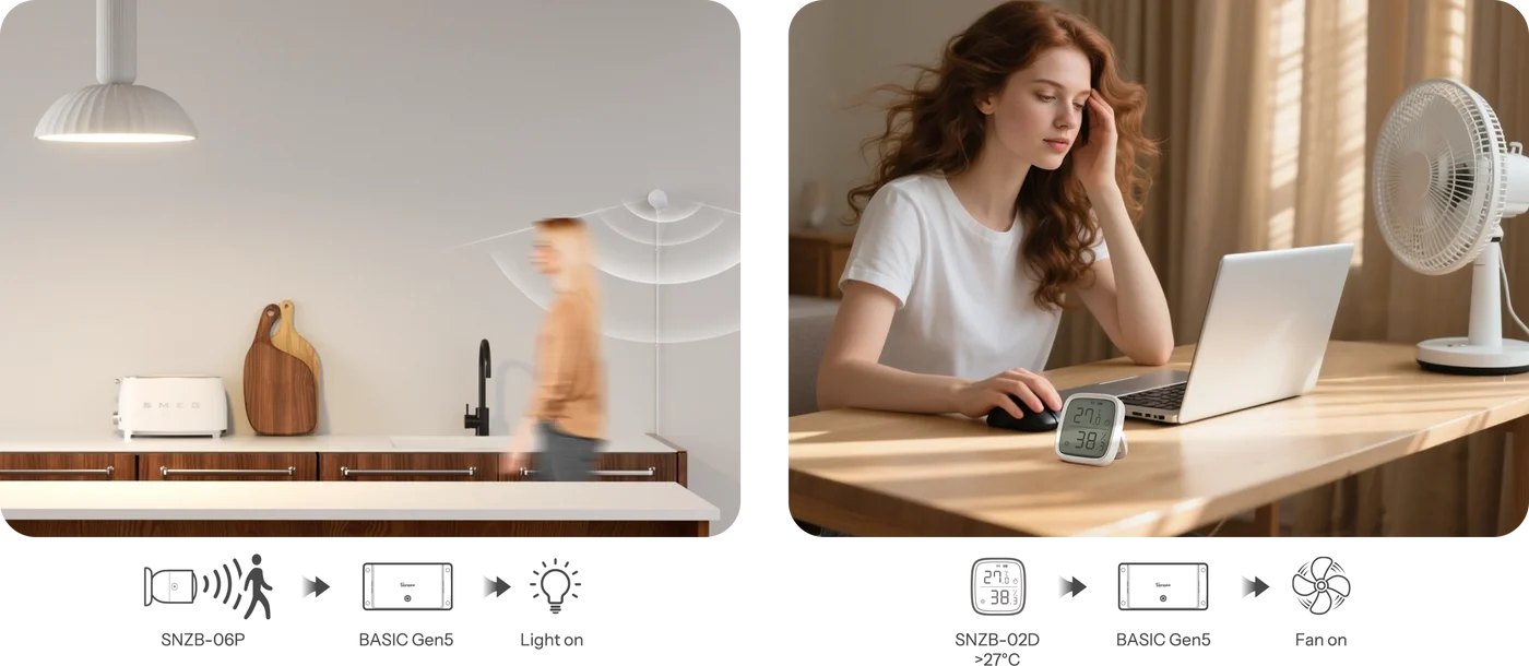 SONOFF Basic Gen5 Matter Wi-Fi Smart Switch BASIC-1GS – Schedules and scenes