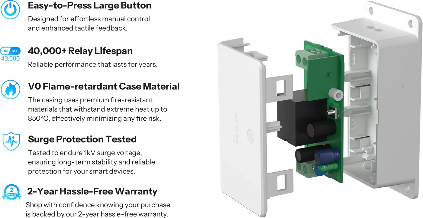 SONOFF Basic Gen5 Matter Wi-Fi Smart Switch BASIC-1GS – Built for peace of mind