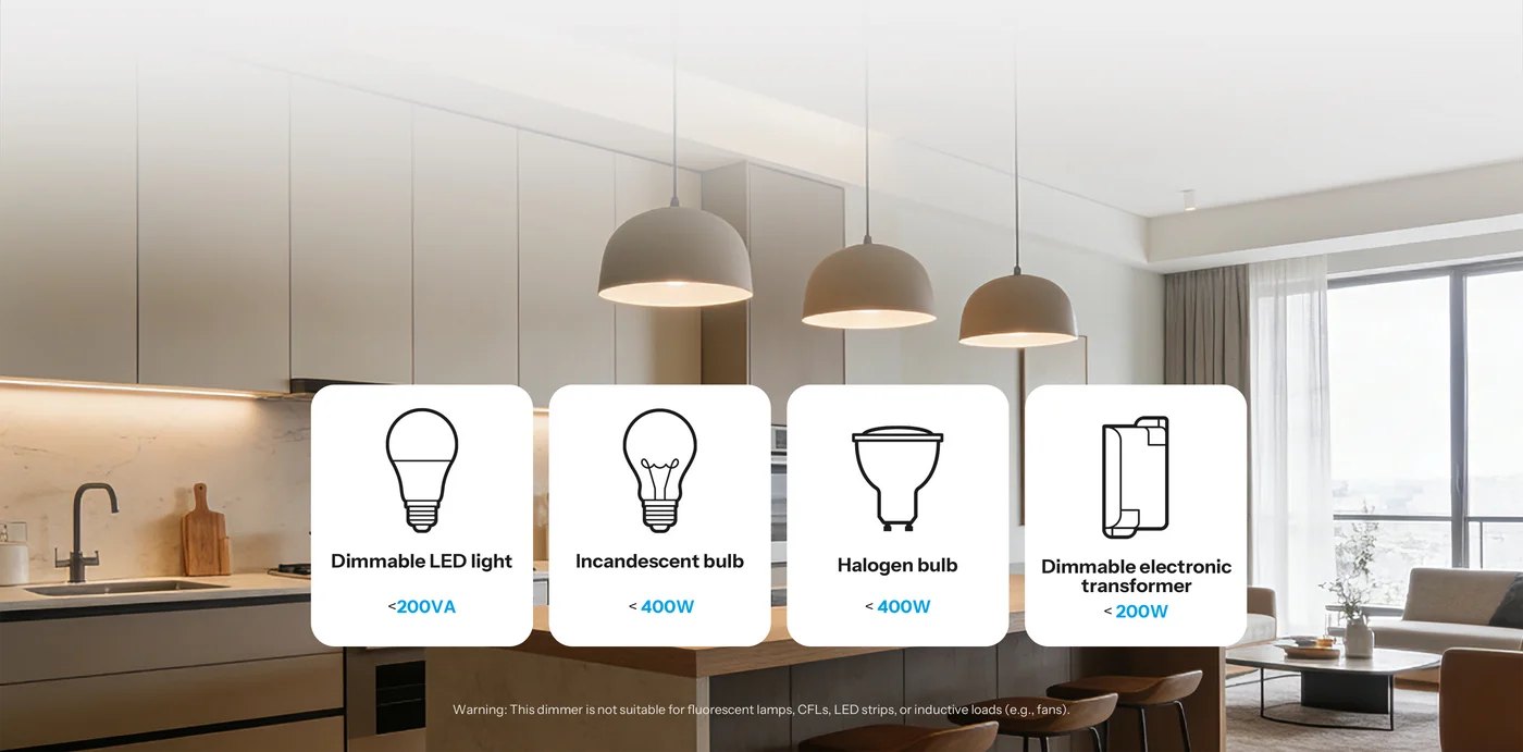 SONOFF Fusion Orb-DIM Matter Wi-Fi Dimmer Wall Switch MINI-DIM-E – Works with most dimmable lamps