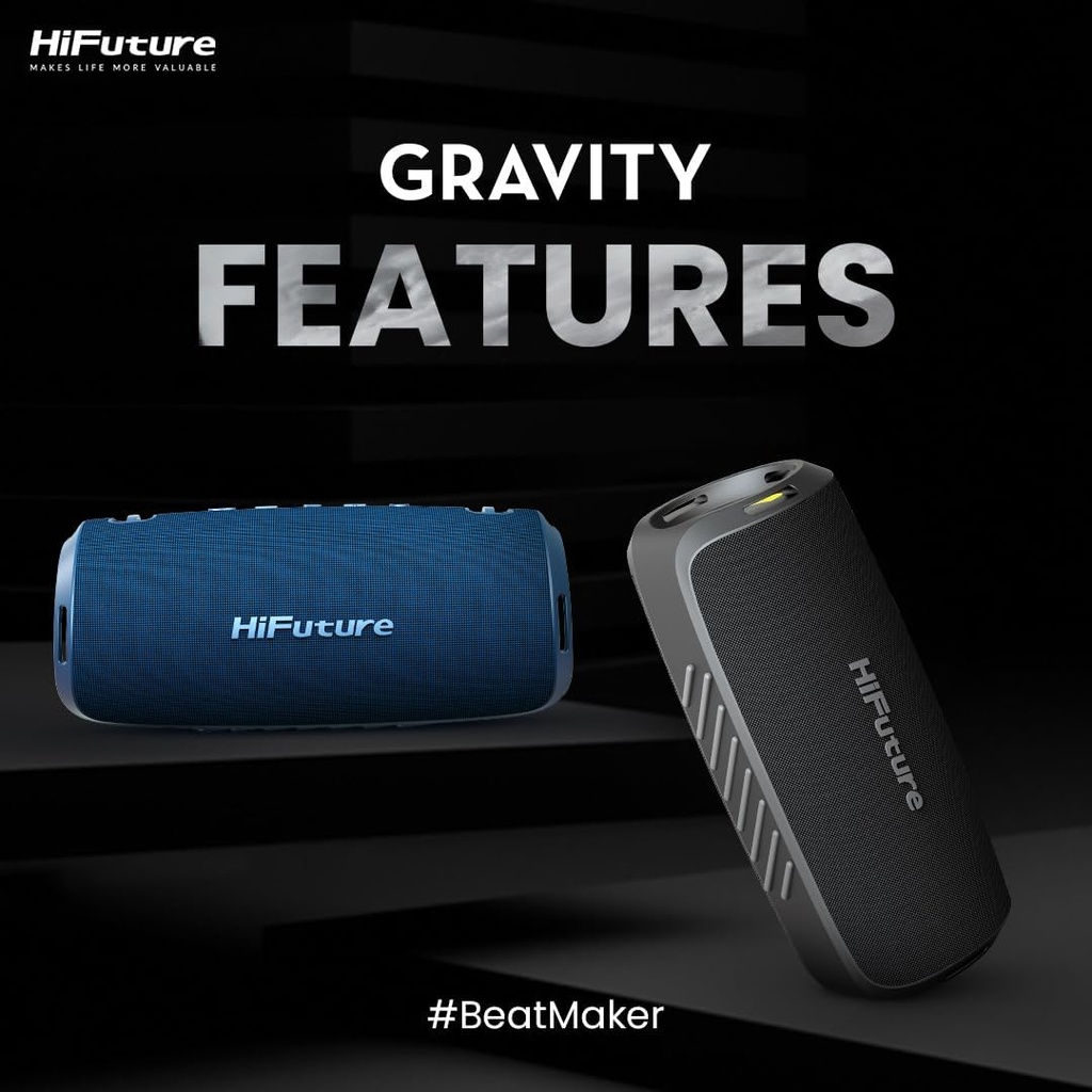 HiFuture Portable BT Speaker GRAVITY IPX7 45W Black