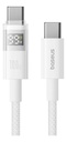 Baseus Cable USB-C to USB-C Display 2 Series Braided 100W 1.0m White