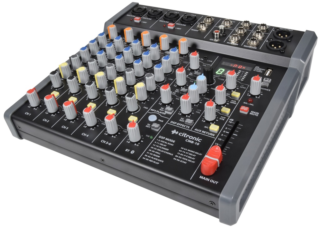 Citronic CMB-10 10ch Mixer with DSP/USB/PC/BT 170.890UK