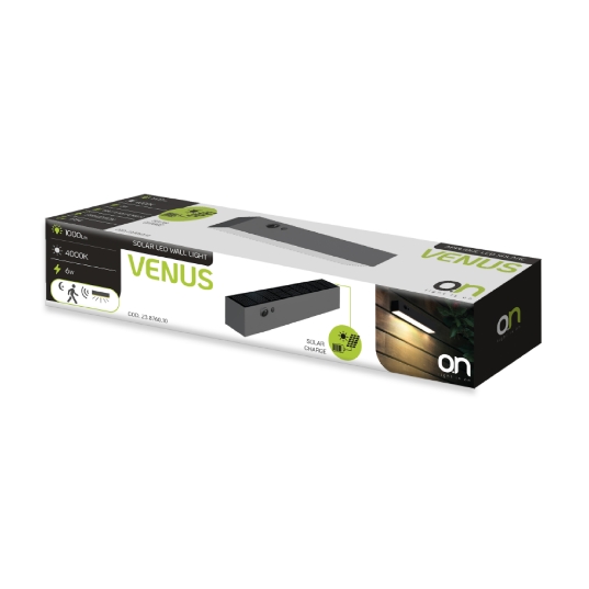GBC ON VENUS Solar LED Outdoor Wall Light with PIR