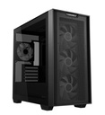 ASUS PC Case Gaming mATX Mesh Front Panel Tempered Glass Side Window 4x Pre-Installed ARGB Fans A21 PLUS Black