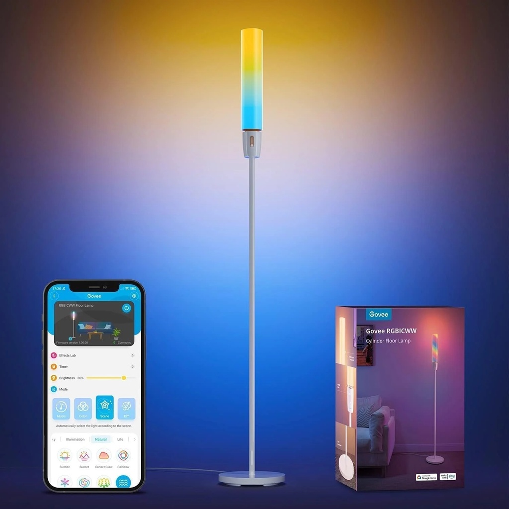 Govee Lamp Floor Smart RGBICWW (Cylinder Floor Lamp) H6078