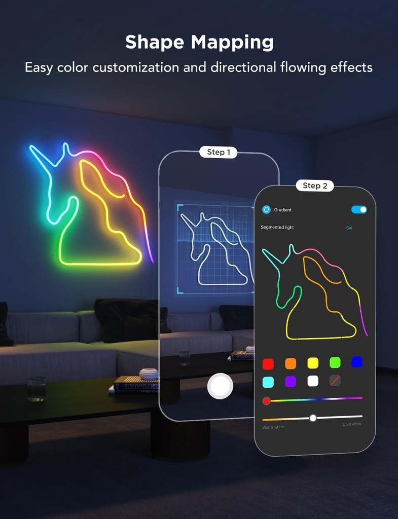 Govee Gaming Wall Neon Rope Light 2 3m (Matter) H61D3