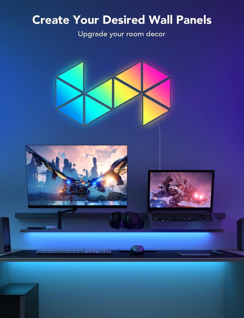 Govee Gaming Wall Glide Triangle Light Panels 10pack B6067