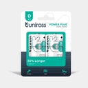 Uniross Alkaline D Power Plus Batteries 2 Pcs (New)