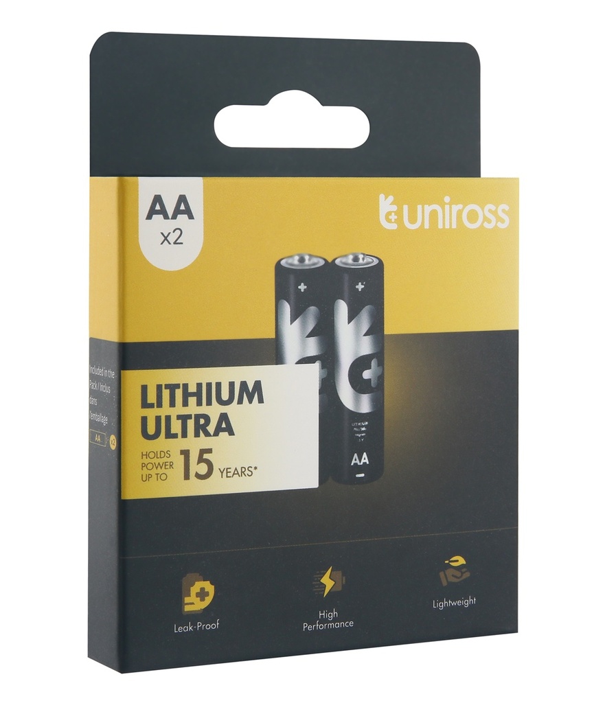 Uniross Lithium Ultra AA Batteries (2pack)