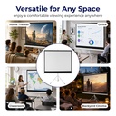 Lumivida Projector Tripod Screen 4:3 120” ESDC120