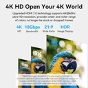 Vention HDMI Cable 2.0 M-F Extension 1.0m AHCBF