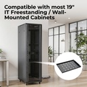 Lumivida Rack Shelf Fixed 2U 720mm 90kg Black