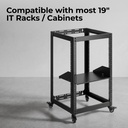Lumivida Rack Shelf Cantiliver 2U 250mm 22kg Black (2pcs)