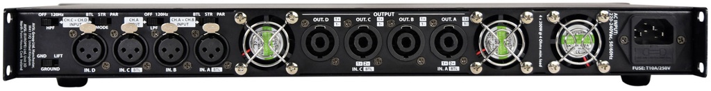 Citronic Amplifier D4200 4x200W 4ohm Quad Power Class-D 172.142UK