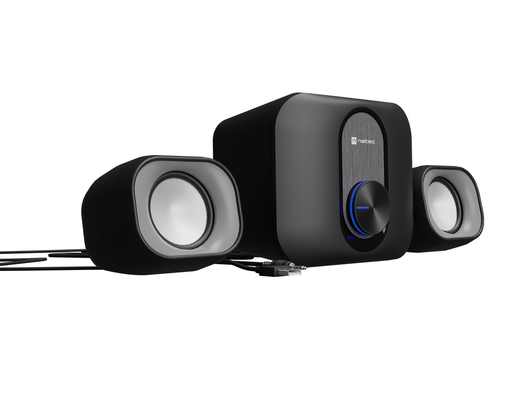 Natec PC Speakers 2.1 USB Powered 3.5mm 11W RMS Black PUG