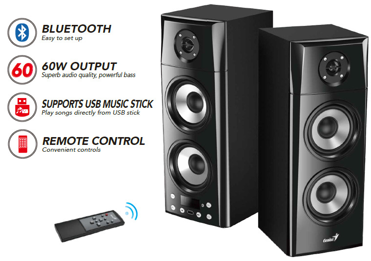 Genius PC Speakers 2.0 2x4'' 60W USB&BT SP-HF2800 BT