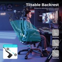 Lumivida Gaming/Office Chair Ergonomic Mesh Lumbar Support Adjustable Seat/Armrest CH09-8 Black