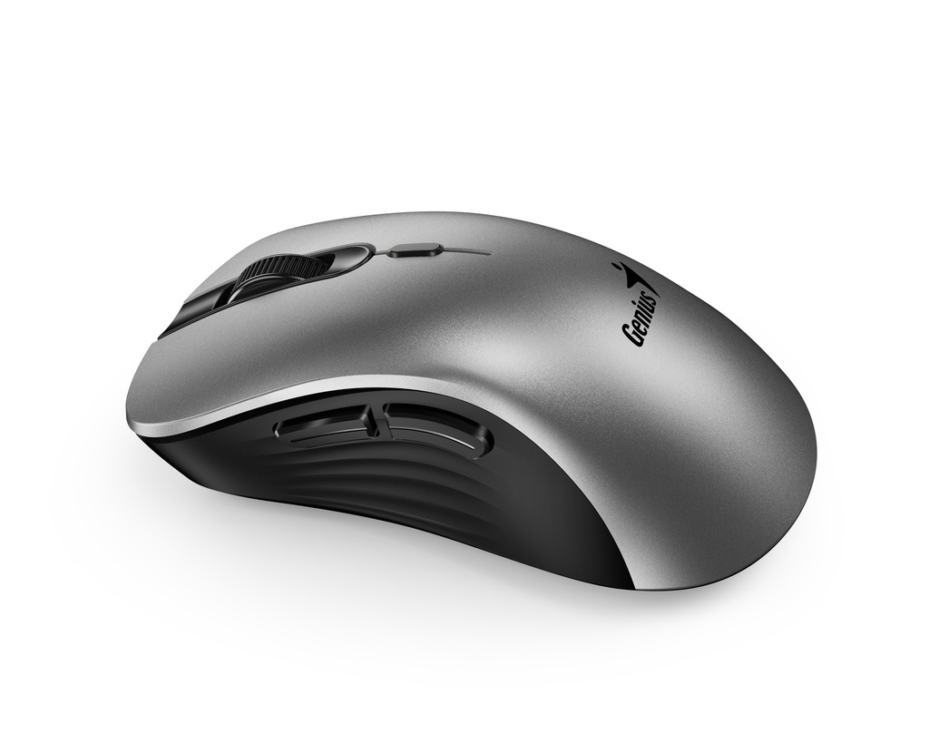 Genius Wireless Silent AI Ergonomic Mouse 8100S with Thumb & Finger Rest Silver