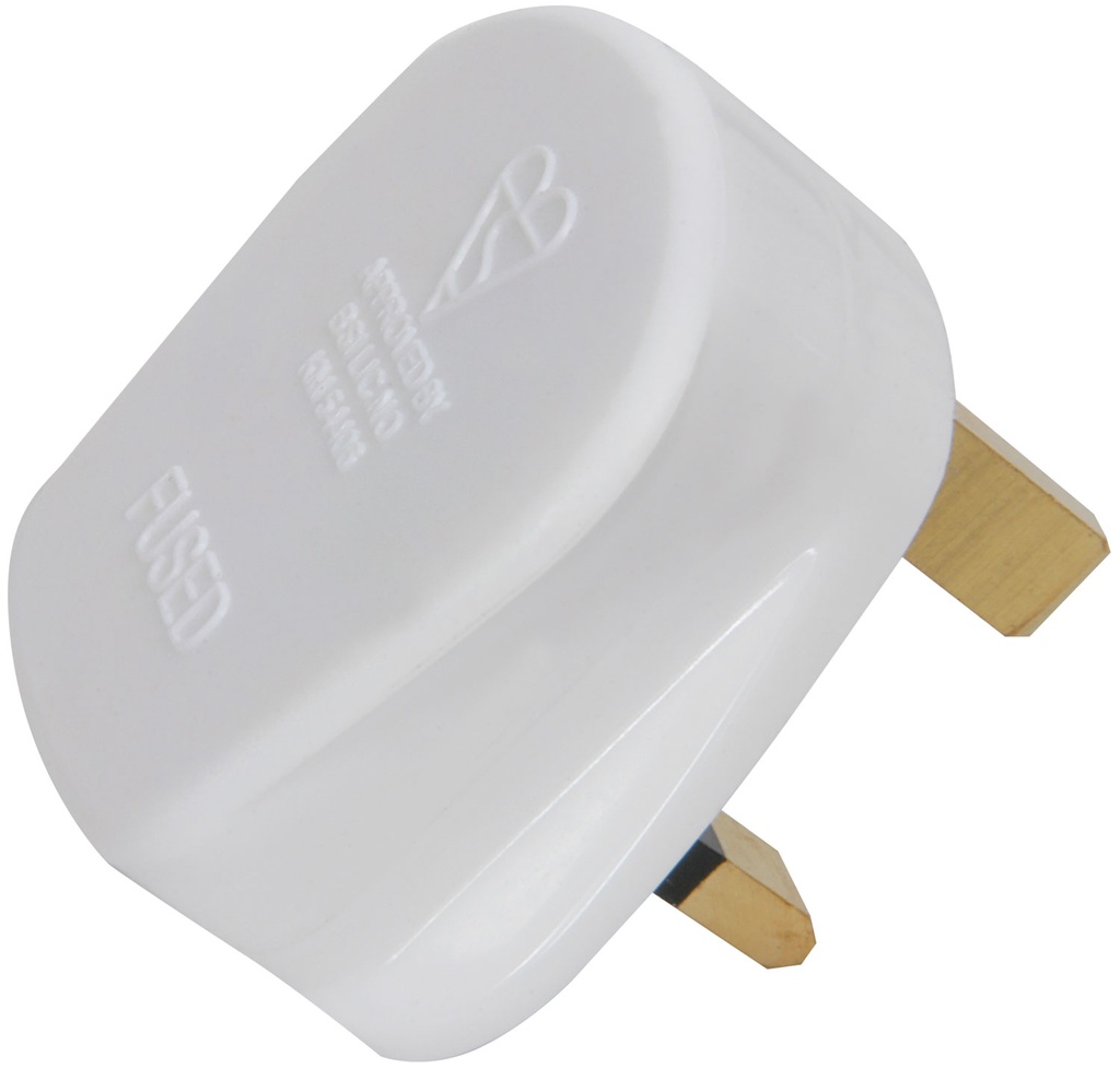 Mercury POWER Mains Plug UK 13A Fuse White 429.801UK