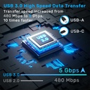 Unitek Optical External Drive & 5in1 USB Hub T1037A