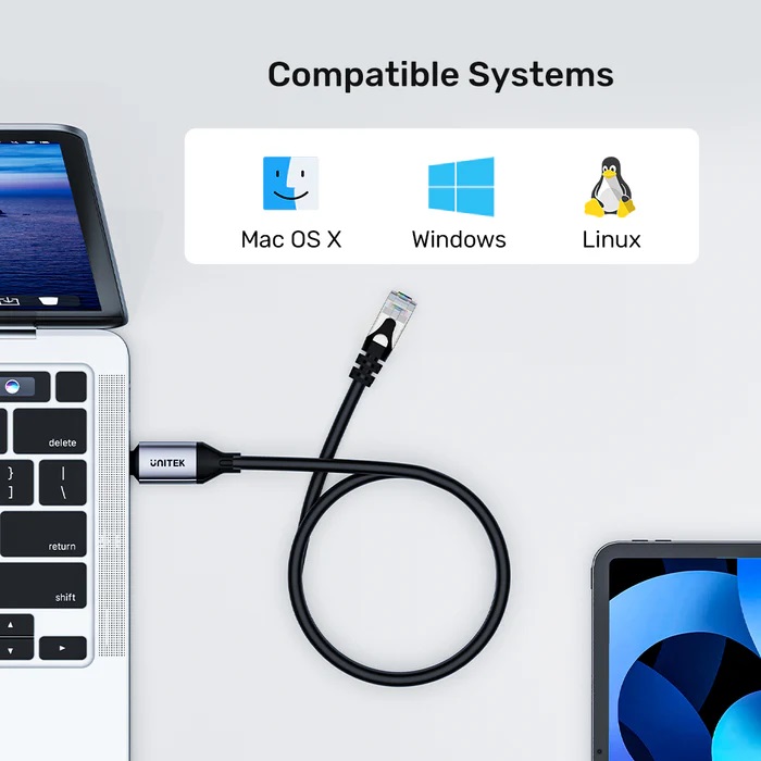 Unitek Converter USB-C to Gigabit Ethernet Cable 3.0m C18148AGY-3M