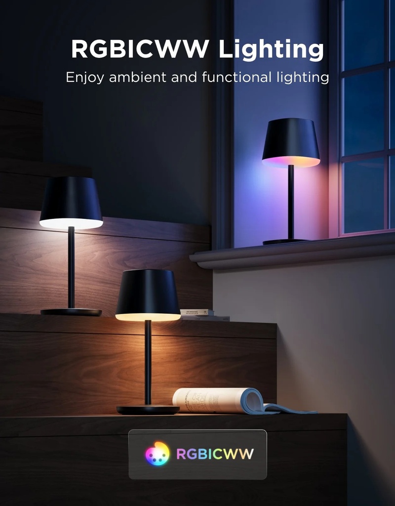 Govee Lamp Table RGBICWW Portable 30hrs (Table Lamp Classic)