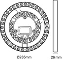 GBC HeyRing Circolina LED CCT Smart WiFI Ceiling Lamp Replacement w/RC