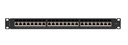 Lanberg Patch Panel 24-Port 1U 19" CAT7 FTP Shielded Black PPS7-1024-B