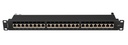 Lanberg Patch Panel 24-Port 1U 19" CAT7 FTP Shielded Black PPS7-1024-B
