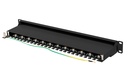 Lanberg Patch Panel 24-Port 1U 19" CAT7 FTP Shielded Black PPS7-1024-B