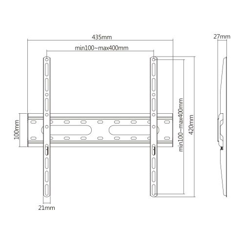 Brateck TV Mount 40x40 Fixed KL31-44F