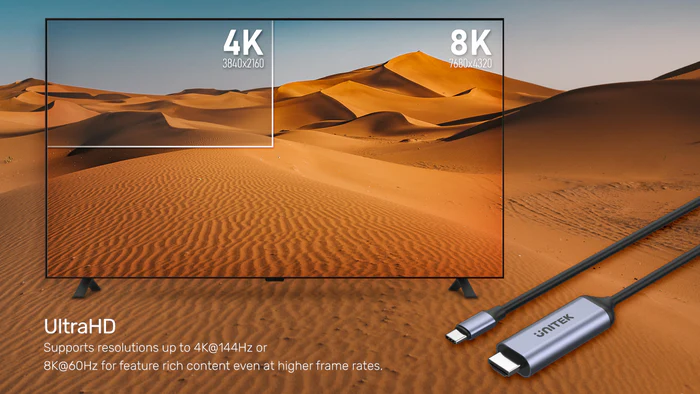 Unitek Converter USB-C to HDMI Cable 8K60Hz 1.8m V1423B