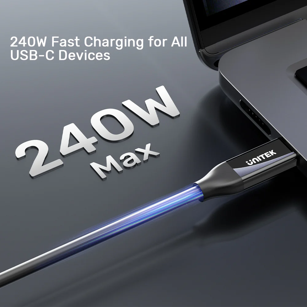 Unitek USB-C 4.0 M-M Cable 2.0m 240W+40G+8K60HZ C14100A v2