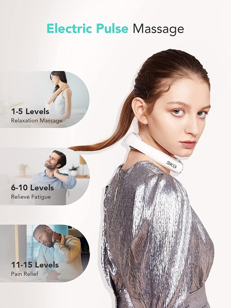 SKG K5 Pro Neck Massager with 4 modes of Pulse & 3 Level Heating