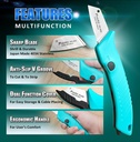 Proskit PD-992 Super Sharp Electricians Knife Anti Slip & Ergonomic with Dual Function Cover