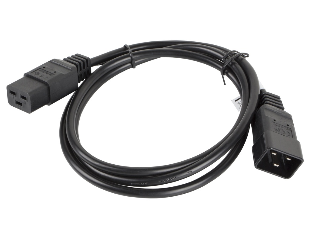 Lanberg IEC C19 to C20 Heavy Duty Cable VDE 1.8m