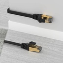 Unitek Network Patch Cable CAT7 Flat SSTP CU Black 3.0m C1897BK-3M