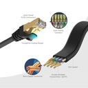 Unitek Network Patch Cable CAT7 Flat SSTP CU Black 3.0m C1897BK-3M