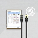 Unitek Network Patch Cable CAT7 Flat SSTP CU Black 3.0m C1897BK-3M