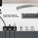 Unitek Cable Organizer 3+1 SnapHold Magnetic Cable Clips with Base T1117A