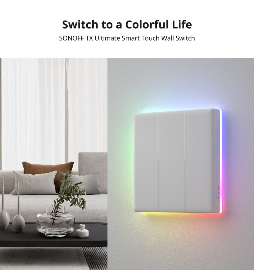 Sonoff T51C-WiFi Smart Wall Touch Switch 1-Button White