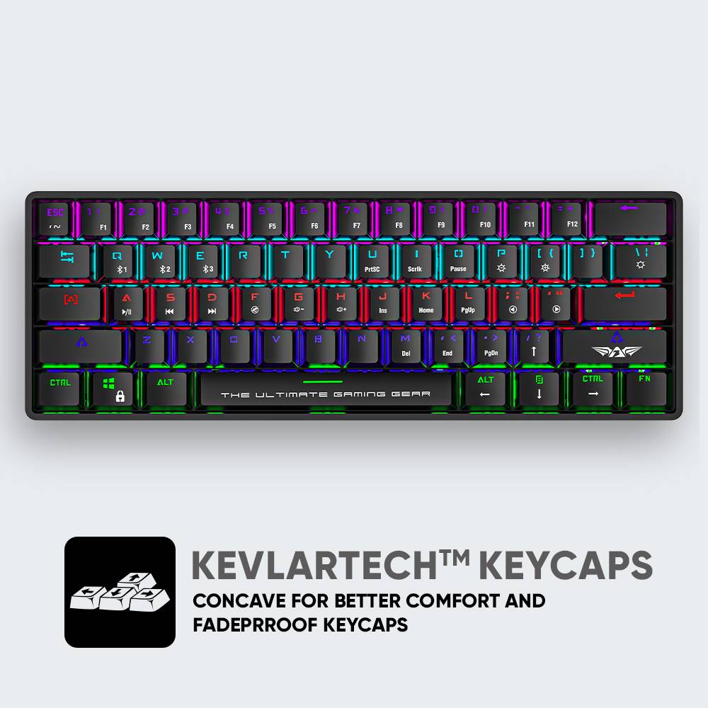 Armaggeddon MBA-61R White Wireless Bluetooth Mechanical Keyboard 61 Blue Keys