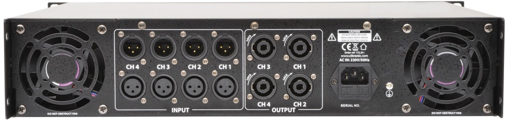 Citronic QP2320 4x580W@2ohms Quad Power Amplifier 172.243UK