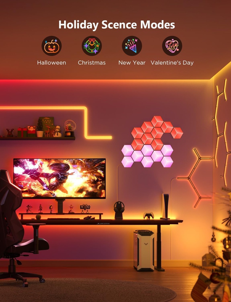 Govee Gaming Wall Glide Hexa Pro Light Panels 10pack H6066