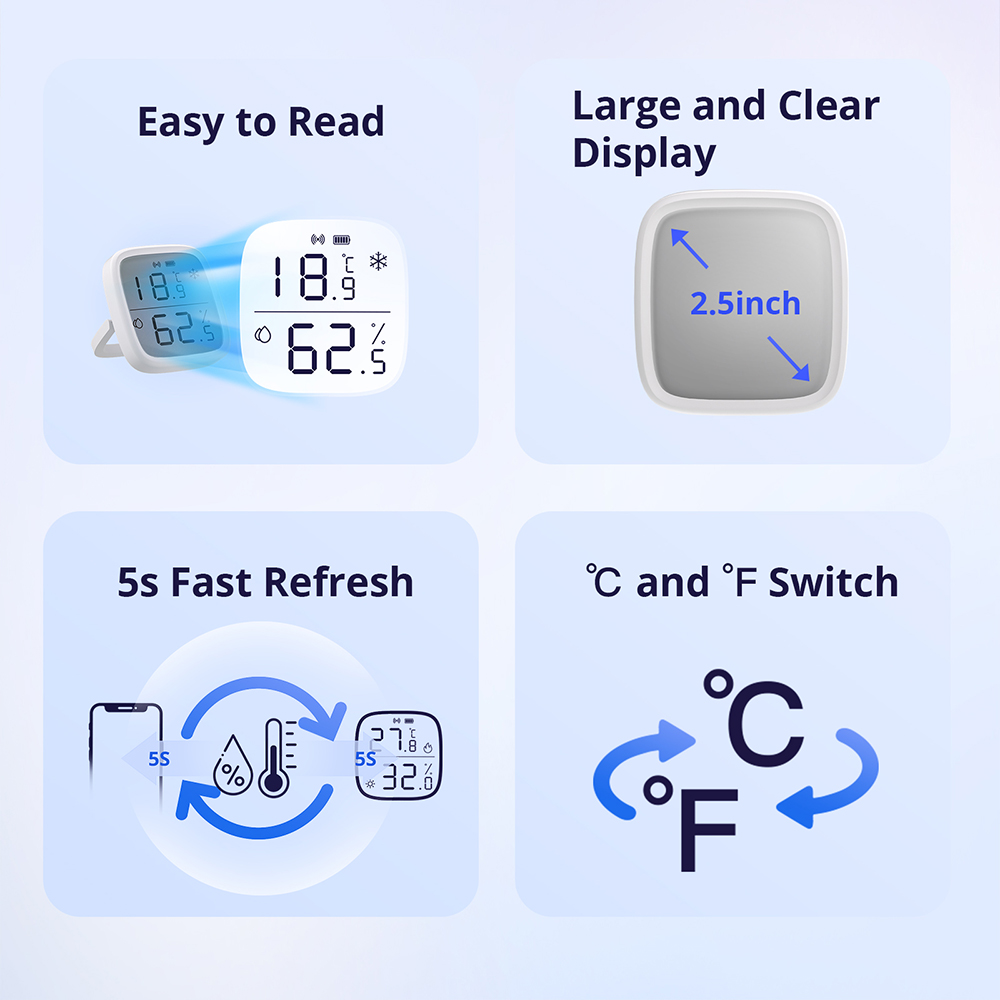 SONOFF Zigbee LCD Smart Temperature Humidity Sensor SNZB-02D