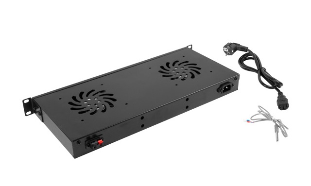 Lanberg Ventilation Panel with LCD 2 Fans Thermostat 230V