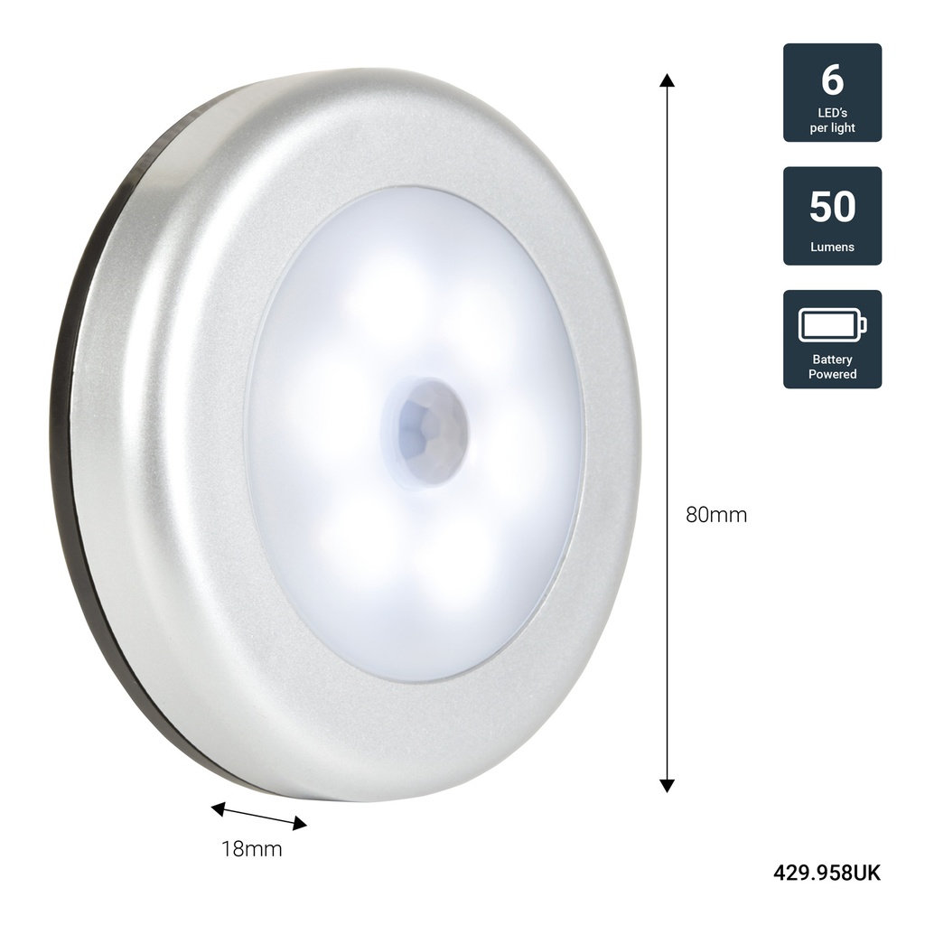 Mercury SENSOR-L 6 LED Motion Sensor Light 429.958UK