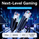 Vention NETWORK Cable CAT8 SFTP Braided 3.0m Black-Nickel IKOBI