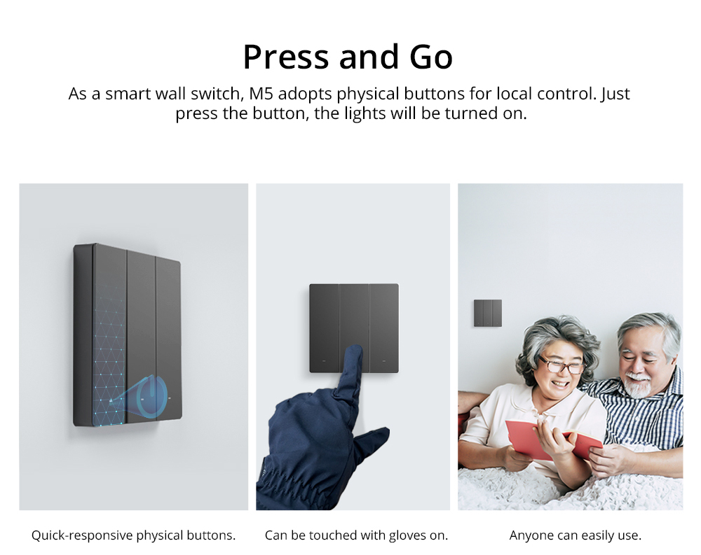 Sonoff M5 UK 3C WiFi Smart Wall Mechanical Switch